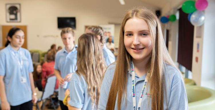 A young girl in a focus group